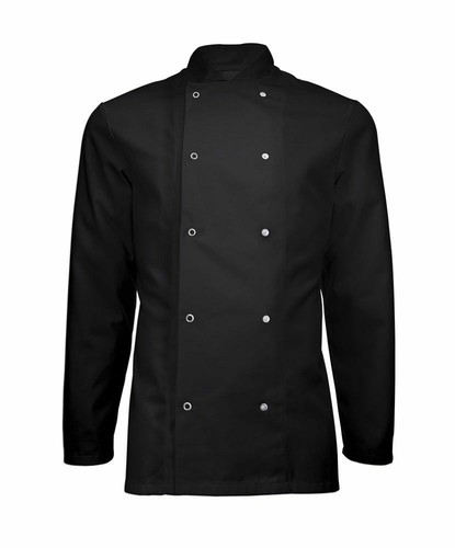 Black chefs jacket stud - chefs,