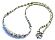 Vintage Ornate Bali Balinese Sterling Silver Chain Necklace 24.2 grams