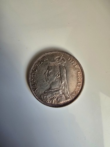 1887 double florin silver coin - florin,
