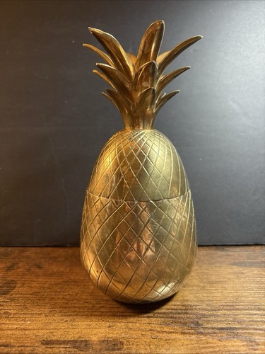Brass pineapple container - pineapple,