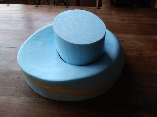 Styrofoam hat brim - block,, hand