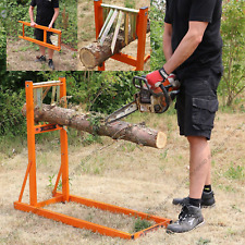 Steel Log Sawhorse Folding Portable Heavy Duty Chainsaw Workbench w/Safety Lock