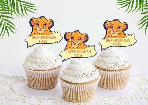Personalised lion king cupcake - lion,