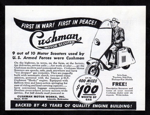 1947 cushman motor scooter - cushman,