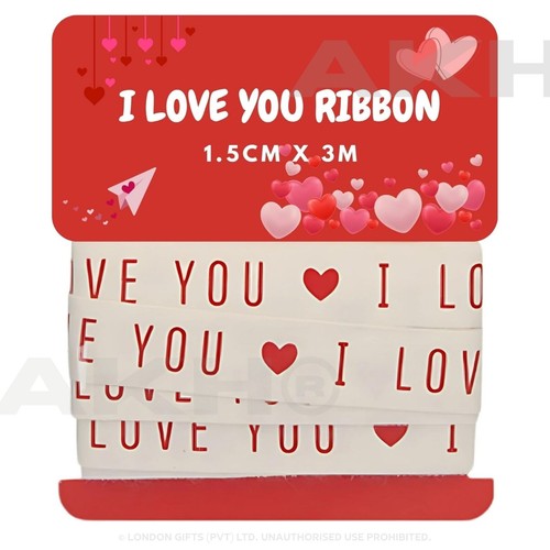 Love you ribbon 1 5cm - love, 1.5cm