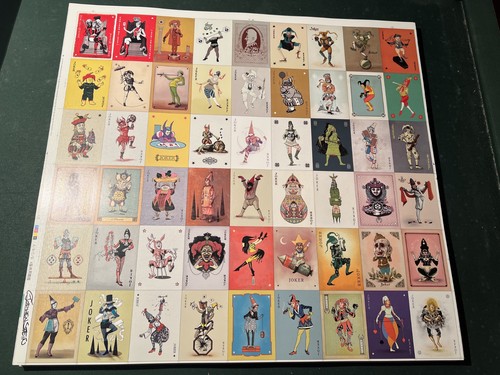 Rare uncut joker card sheet - joker,