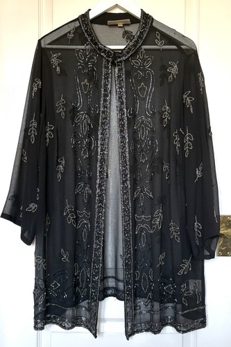 Ann harvey black - black, beaded