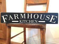 Farmhouse Kitchen Sign door wall vintage style old wooden large Rustic shabby