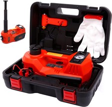 Electric Car Jack 5 Ton 12V Hydraulic Car Jack with Tire Inflator Pump & LED UK