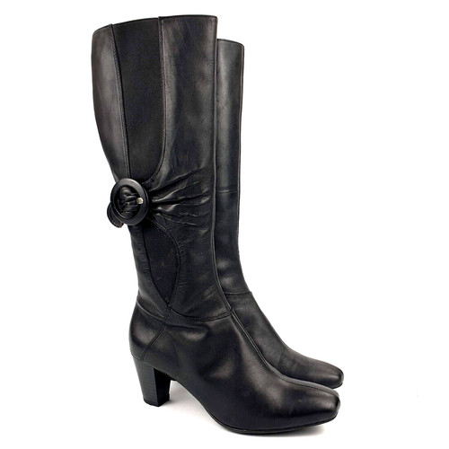 Clarks black knee high - black,