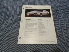 1987 CHEVROLET CAMARO / Z28 DEALERSHIP ORDER GUIDE SALESMANS REFERENCE BROCHURE