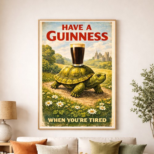 Vintage style guinness print - style,