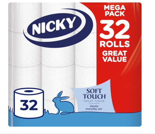 Nicky soft touch toilet - nicky, tissue