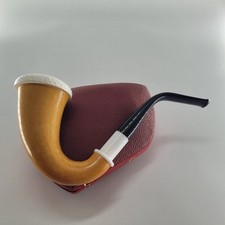 9mm filtered Genuine Natural GOURD Calabash Block Meerschaum Pipe handmade CPW2