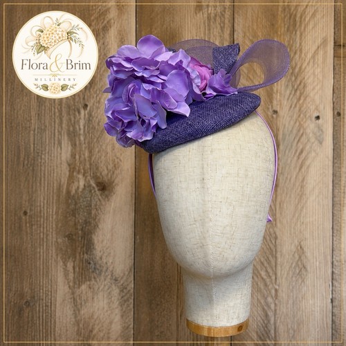 Lilac floral fascinator - lilac,