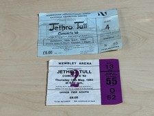 2 x 1982 Jethro Tull Concerts Ticket Stubs Wembley & Birmingham