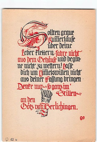 Postcard german poem - postcard,