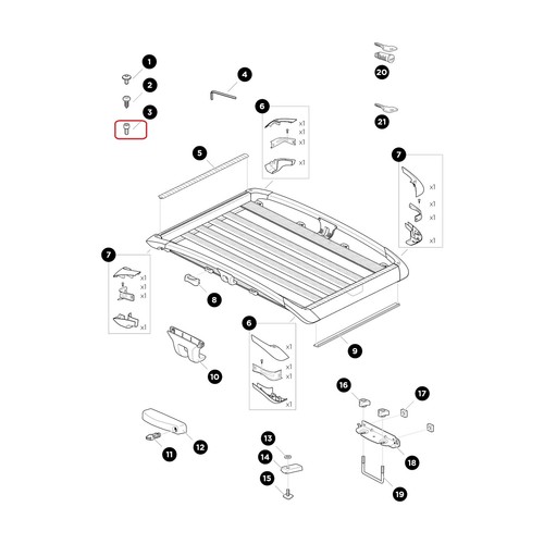 Thule bolt m6x10 for - thule,
