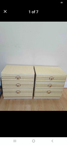 Pair cream bedside tables 3 - tables,,
