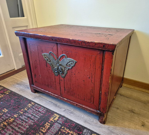 Antique chinese red lacquered - chinese,