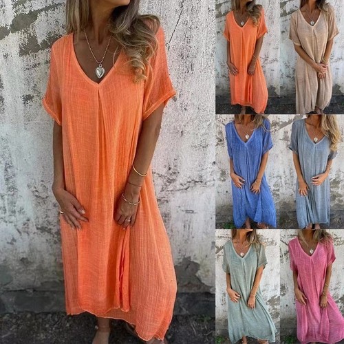 Ladies neck linen - ladies, v-neck