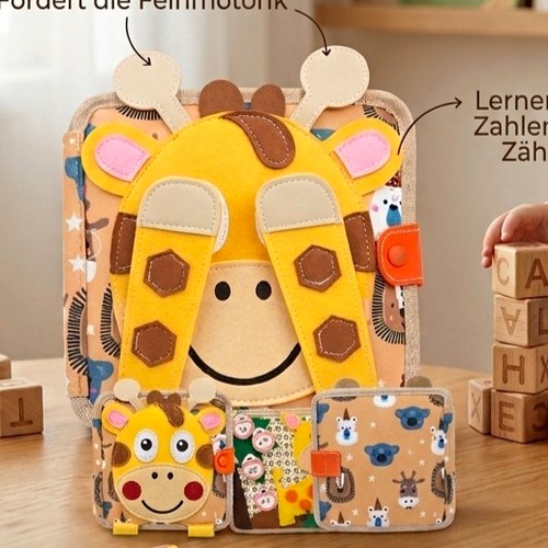 Montessori feeler book giraffe