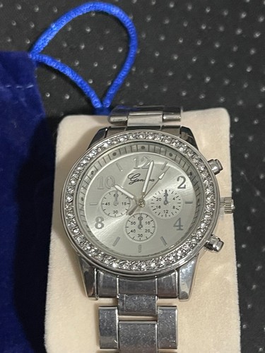 Silver tone wrist watch - silver,
