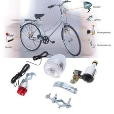 Bicycle Dynamo Generator Retro Headlight Taillight 12V6W Self-Powered