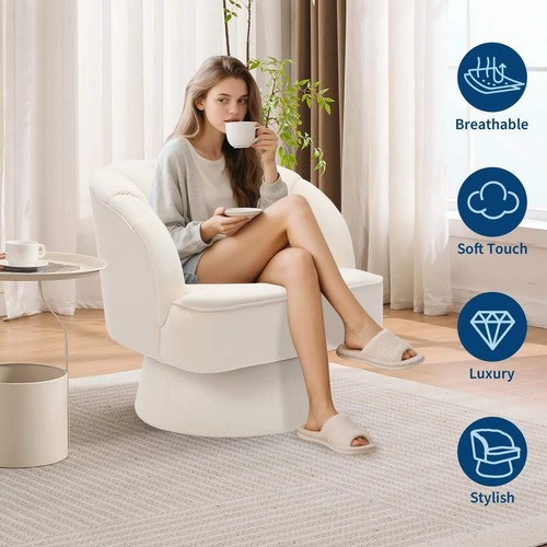 Velvet swivel barrel chair - barrel,
