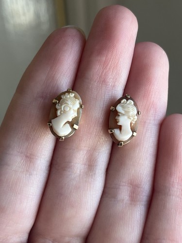 Vintage 9ct yellow gold cameo - 9ct,