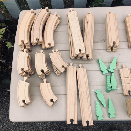 Wooden train set - wooden,