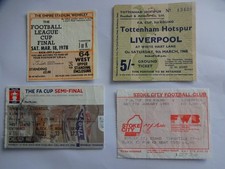 4 Liverpool Ticket Stubs - Cup