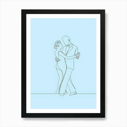 Tango couple art - couple, framed