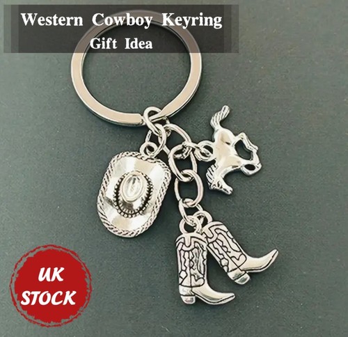 Western cow boy horse key - cow,