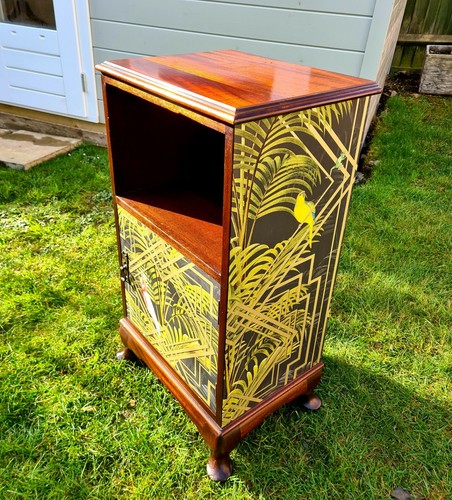 Vintage mahogany and decoupage - mahogany,