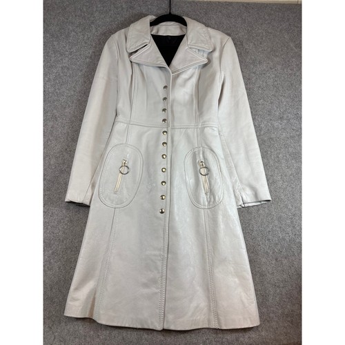 Vintage 70s leather trench - vintage,