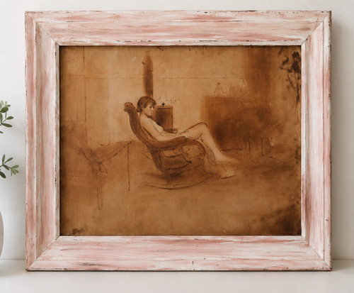 Vintage sepia print canvas - sepia,