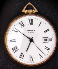 Sekonda USSR White Dial Roman Men's Hand-Wind Vintage Pocket Watch -- Running