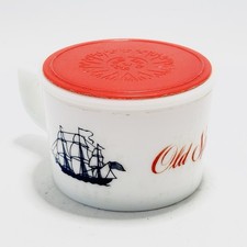 Old Spice Shaving Mug / Cup Vintage Milk Glass Complete With Lid