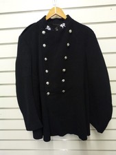 Vintage Fire Brigade Fireman Wool Tunic Jacket Navy Geo Key Ltd. 42" (Mar)