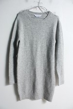 Primark Womens Knitted Jumper Dress - Grey *Missing Belt* - Size 6 8 (i55)