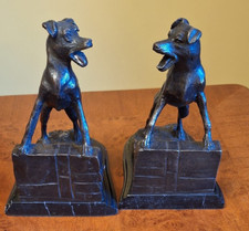 Rare Pair of Bronze on Marble