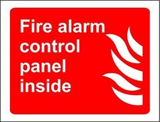  Fire alarm control panel inside Safety sign 