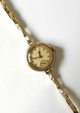 Antique 1930s Ladies Rolex Mechanical Watch 9ct Yellow Gold Rare Bracelet