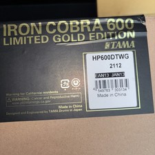 Double Kick Drum Pedals Gold Iron cobra 600. Limited Edition