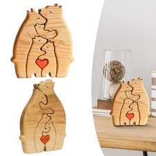 DIY Bear Family Wooden Art