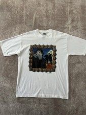 Rolling Stones Bridges to Babylon World Tour 1997 White XL Liquid Blue Deadstock