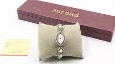 PAST TIMES Marcasite Steel Quartz Wristwatch Spares/Repairs - C94