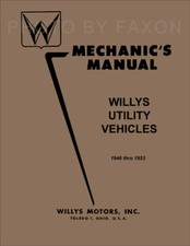Willys Jeep Repair Shop Manual