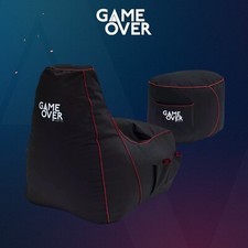 Game Over Red Bean Bag Chair